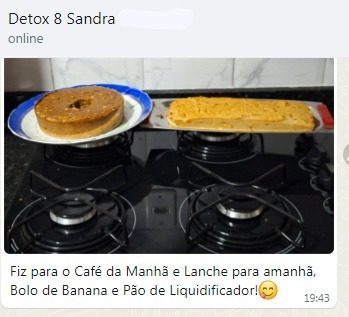 Bolo de banana e pão de liquidificador de uma aluna
