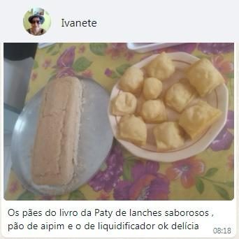 Pão de aipim e pão de liquidificador de uma aluna